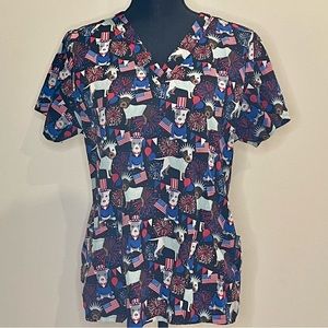Prints by Maevn Women's Scrub Top, Size Medium